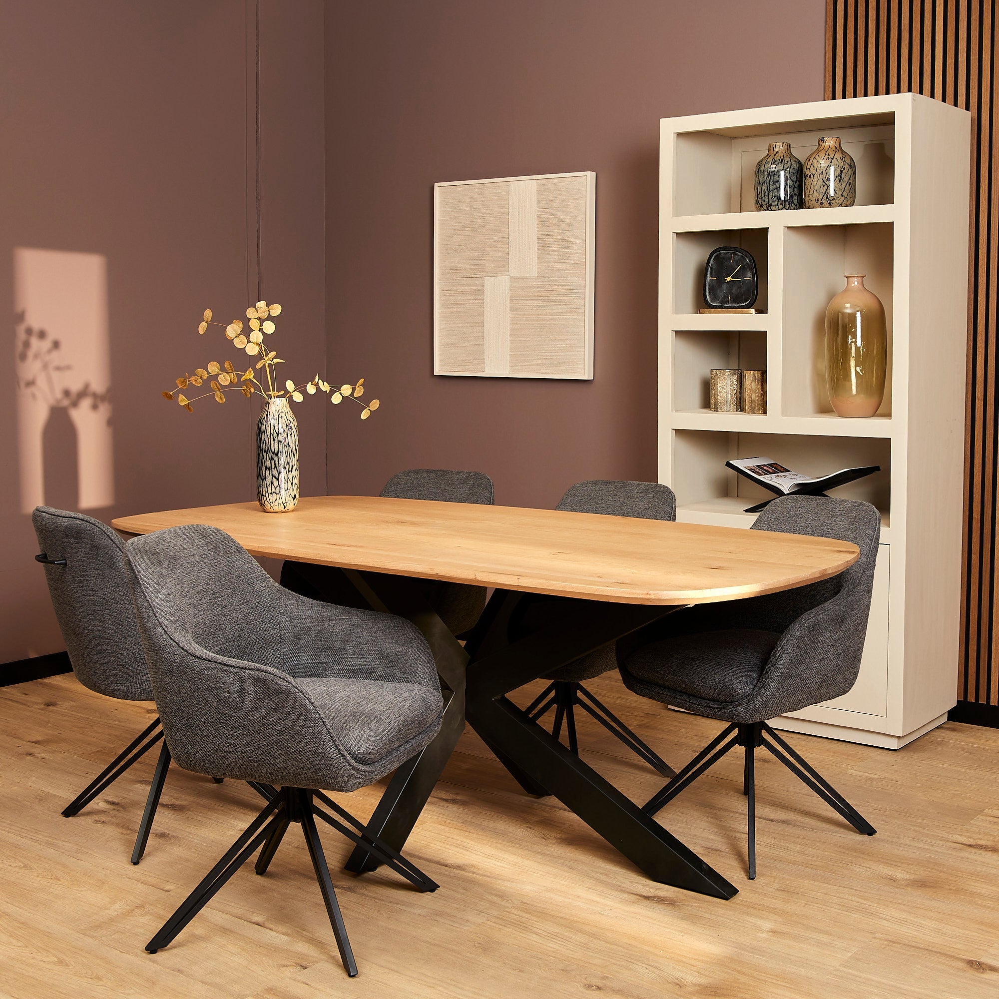 Eetkamerstoel Jens Antraciet (bestellen per 2) - Industrieelinhuis.nl