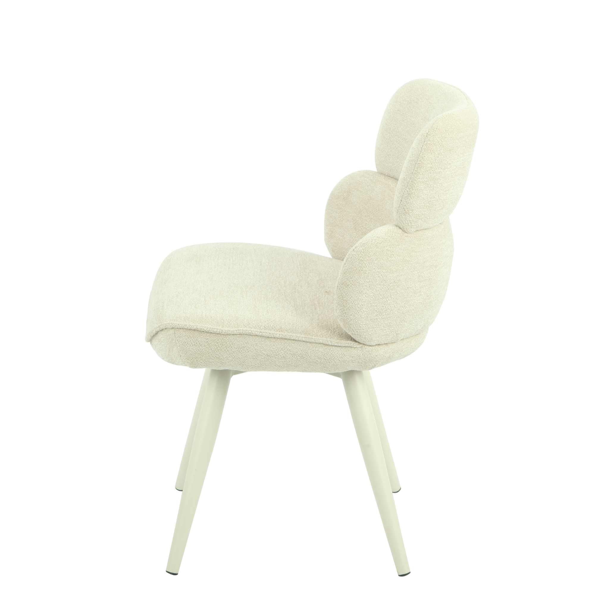 Eetkamerstoel Abby Beige - Industrieelinhuis.nl