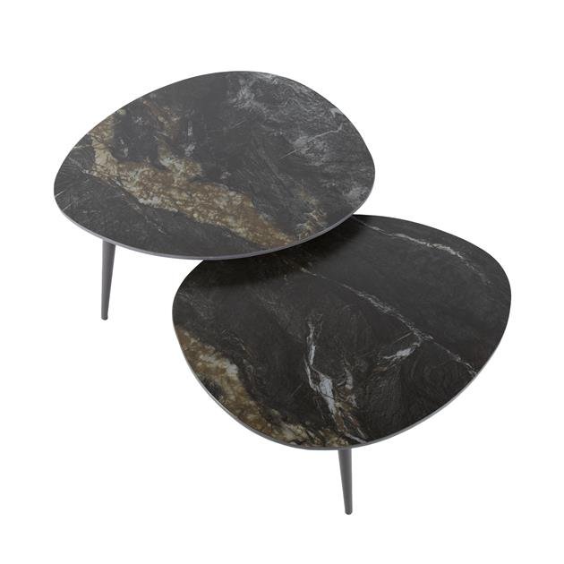 Salontafel set van 2 Fossil | Organische Salontafels