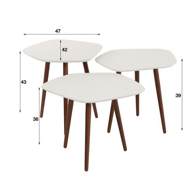Salontafel set van 3 Point Stone