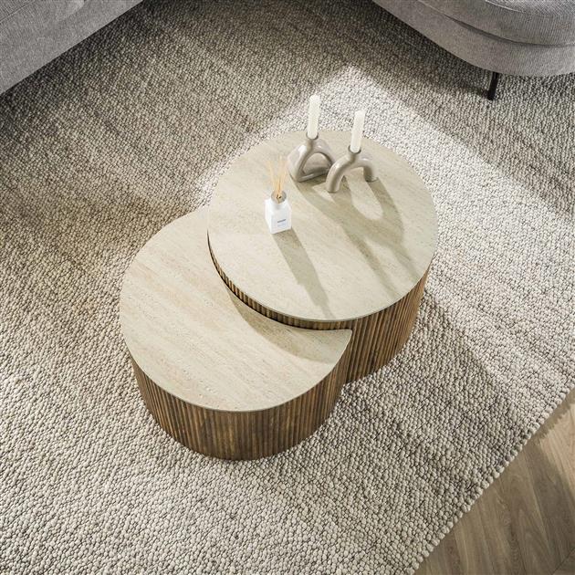 Salontafelset Nuovo half rond | Ronde salontafels