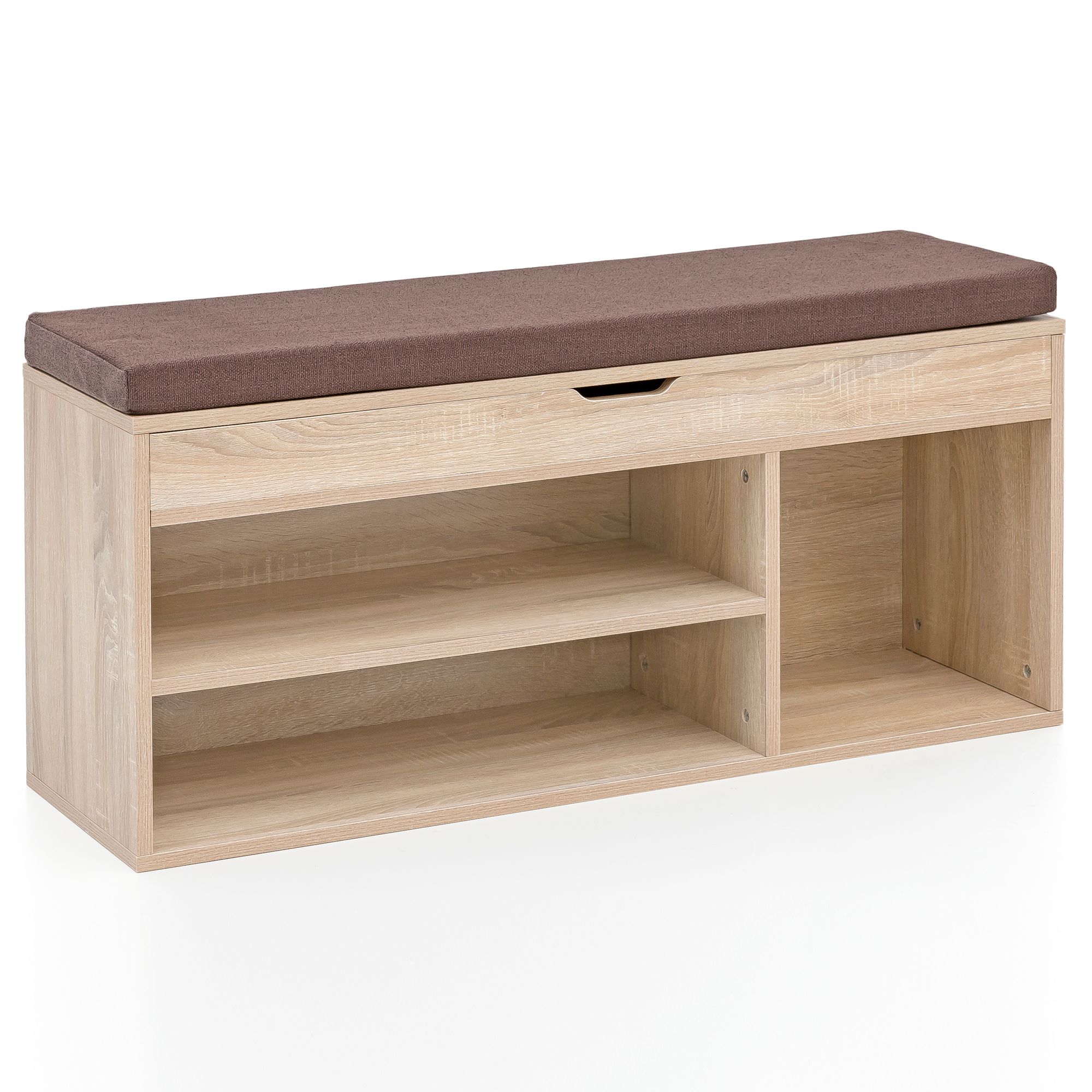 Schoenenbank met kussen 104x51x32 cm