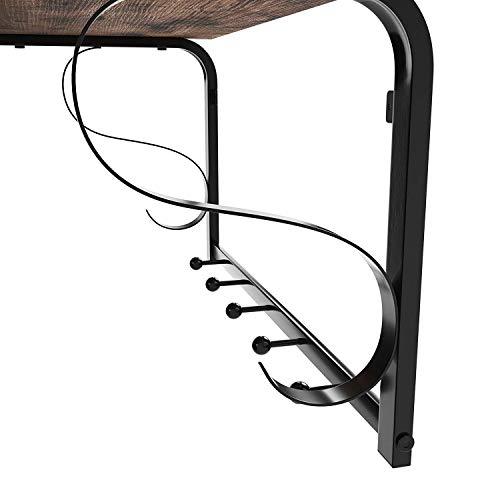 Wandkapstok Industrieel Design | Houtlook en Staal | 60x30x31,7cm