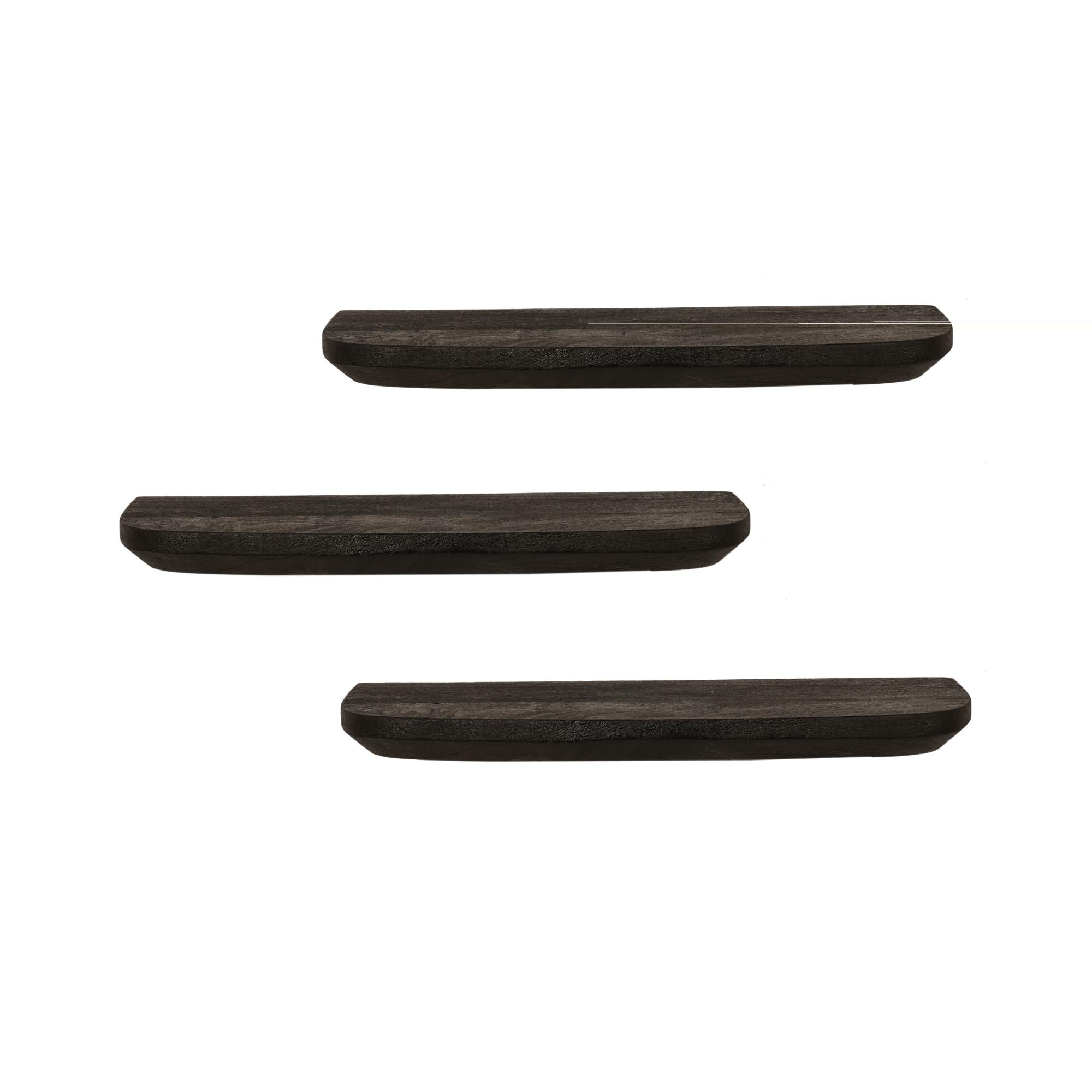 Wandplank Gusta Black Set van 3 | zwevend