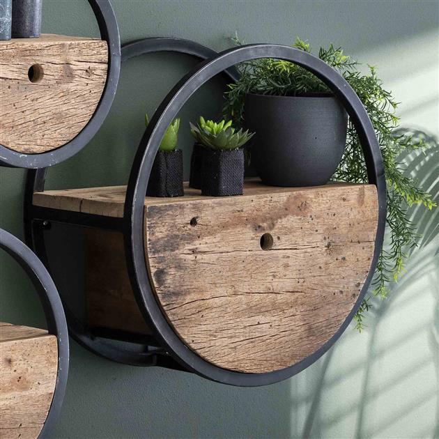 Wandplank Rond met 1 lade Ø50 cm