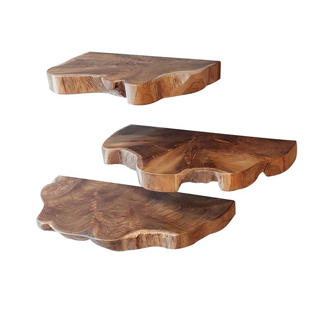 Wandplank set van 3 Boomstam Nature | zwevend