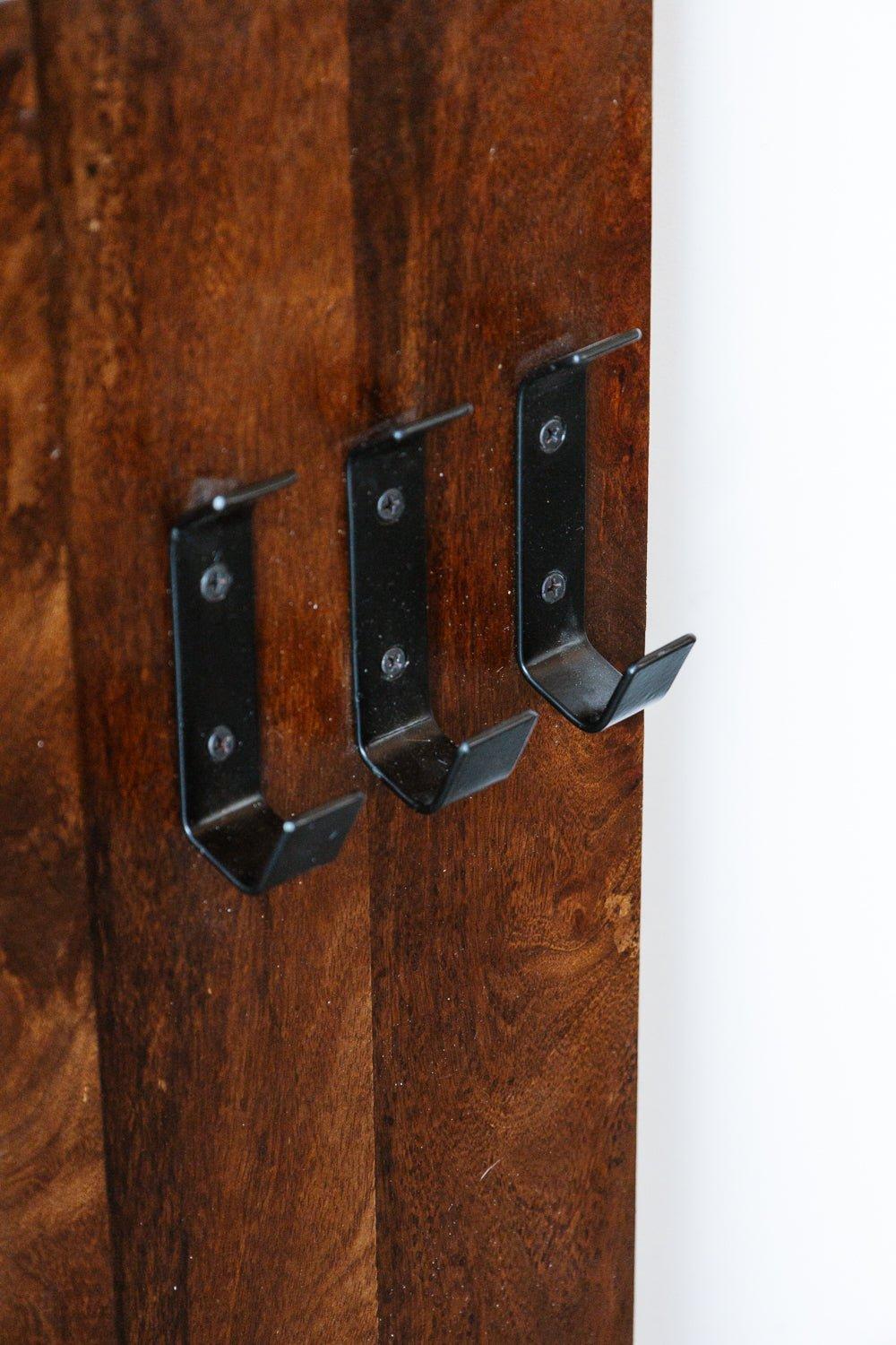 Industriële spiegel | Mangohout zwart | 108x60cm - Industrieelinhuis.nl