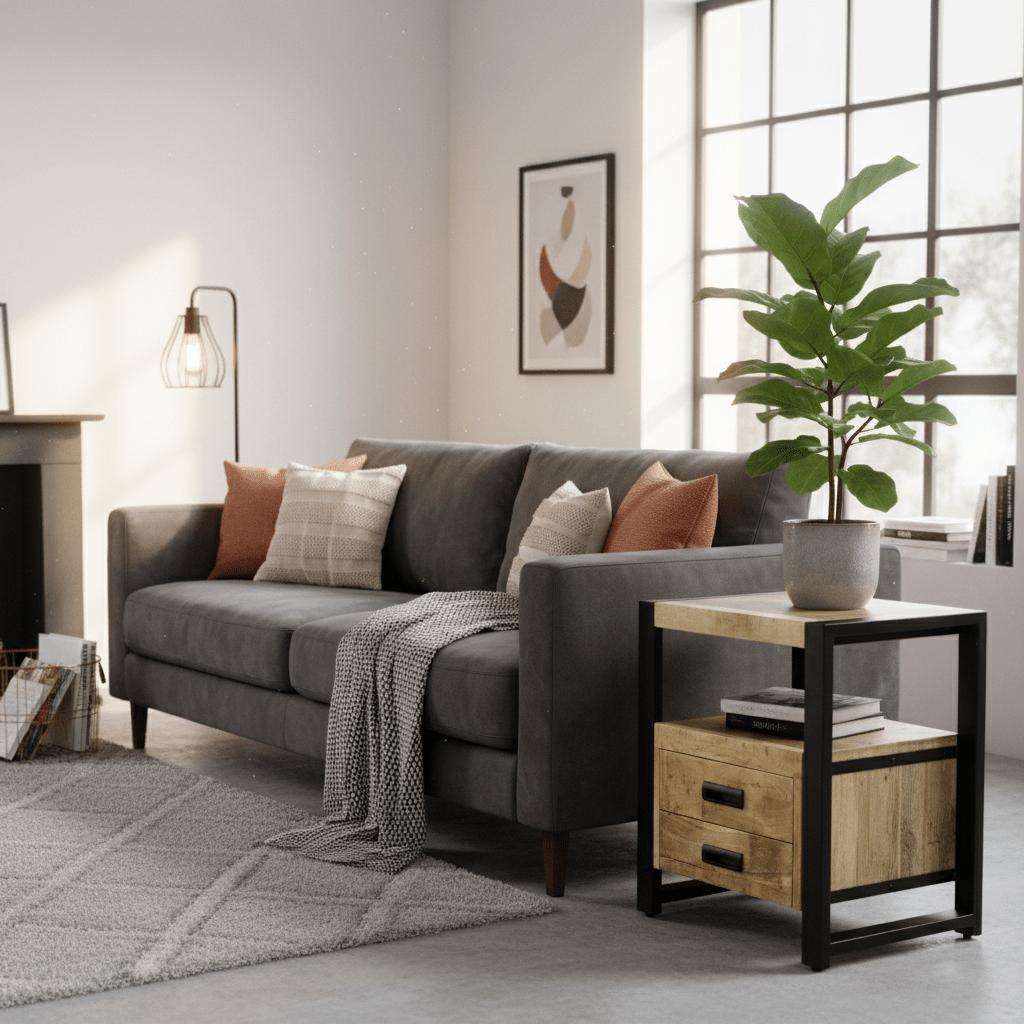 Nachtkastje Britt – de stijlvolle sfeermaker voor in jouw interieur - Industrieelinhuis.nl