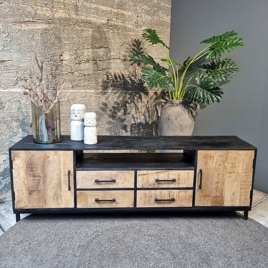 TV-meubel Sterre Mangohout 175x40x60cm