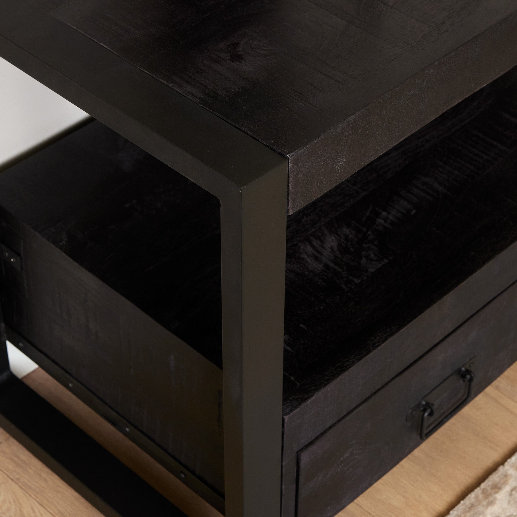 Tv meubel Boaz Black | 100 cm - Industrieelinhuis.nl
