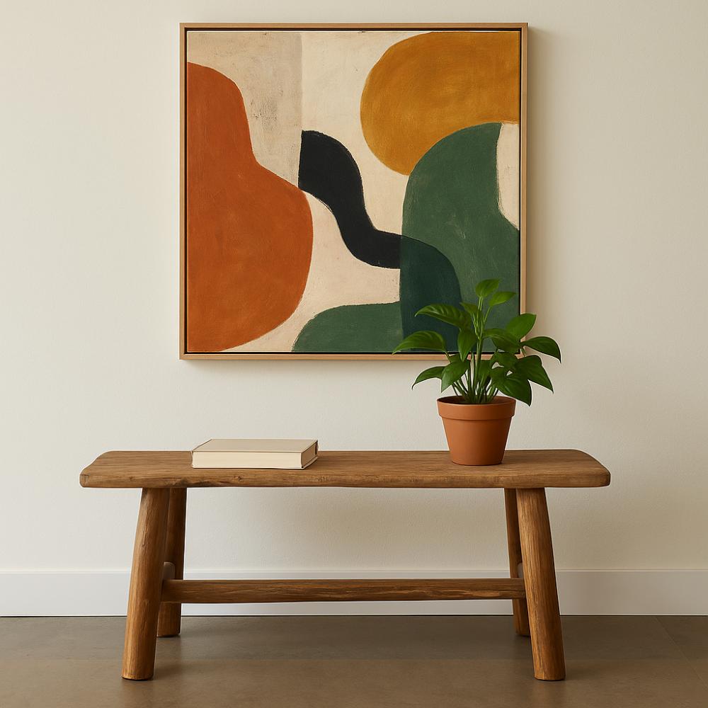 Teakhouten bankje | industrieel | Teakhout | 50 cm tot 160 cm - Industrieelinhuis.nl